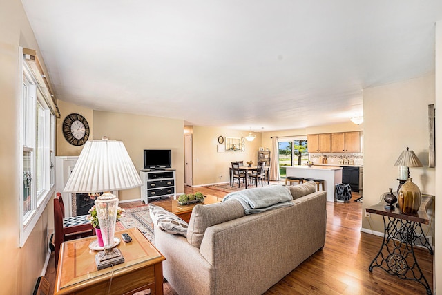 4515 S Lincoln Rd, Mount Pleasant, MI 48858 - living room featuring wood finished floors