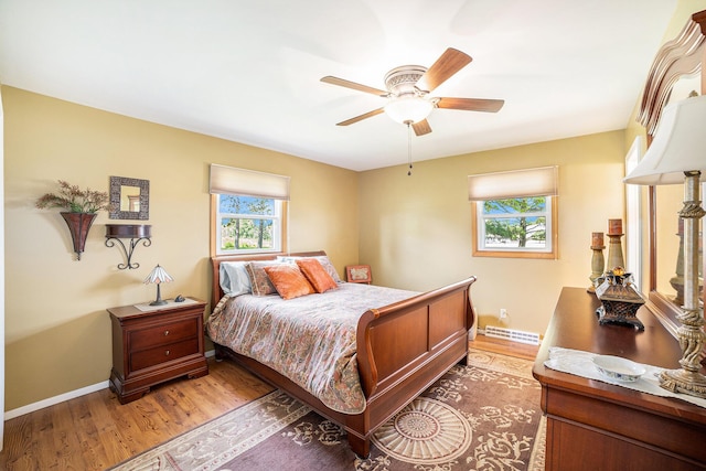 4515 S Lincoln Rd, Mount Pleasant, MI 48858 - bedroom featuring light wood finished floors and a ceiling fan