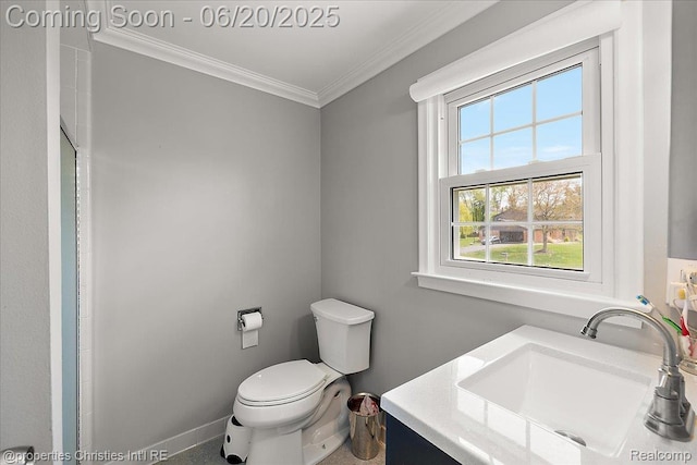 4160 Dawn Ln, West Bloomfield, MI 48323 - full bathroom with vanity and ornamental molding