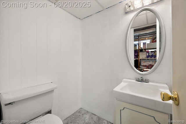 4160 Dawn Ln, West Bloomfield, MI 48323 - half bathroom with vanity and toilet