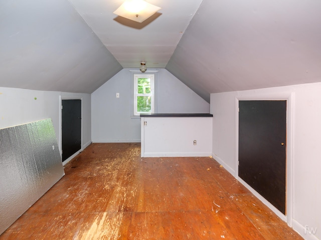 223 Ruth St, Portage, MI 49002 - additional living space with wood-type flooring and lofted ceiling