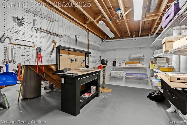 332 Asbury Ct, Highland, MI 48357 - unfinished below grade area featuring a workshop area