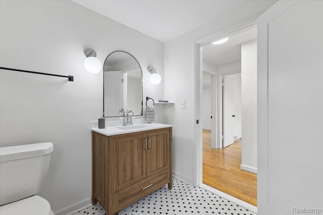 3900 Somerset Ave, Grosse Pointe Woods, MI 48224 - half bath featuring vanity and tile patterned floors