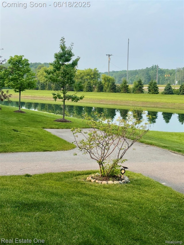 8757 Grove St, Washington, MI 48094 - surrounding community featuring a water view and a lawn