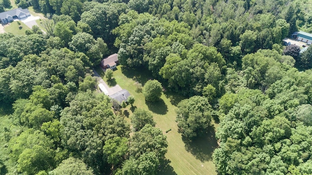 10229 N 22nd St, Plainwell, MI 49080 - aerial view of property's location featuring a heavily wooded area