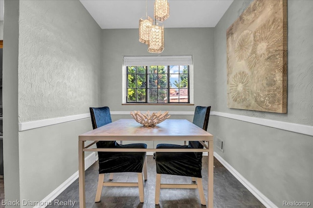 5500 Harvard Rd, Detroit, MI 48224 - dining area with a chandelier and baseboards