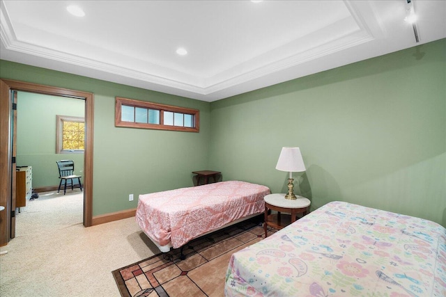 4679-4681 Forest Ridge Dr, Holland, MI 49423 - bedroom with a raised ceiling, recessed lighting, and ornamental molding