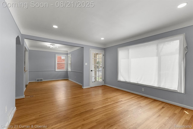 8276 Riverview St, Dearborn Heights, MI 48127 - spare room featuring wood finished floors and recessed lighting