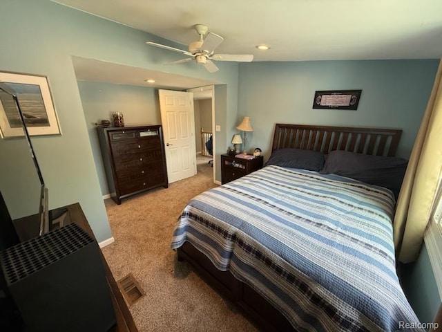 37805 Maplehill St, Harrison Township, MI 48045 - bedroom featuring carpet flooring, recessed lighting, and ceiling fan