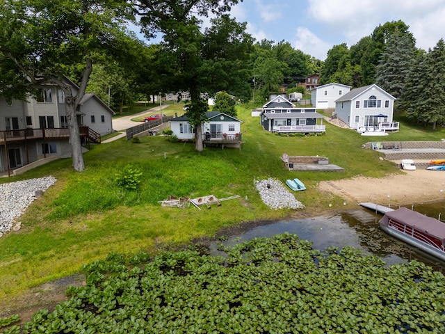 17295 Stevens Forest Lake St, Cassopolis, MI 49031 - view of yard with a deck with water view