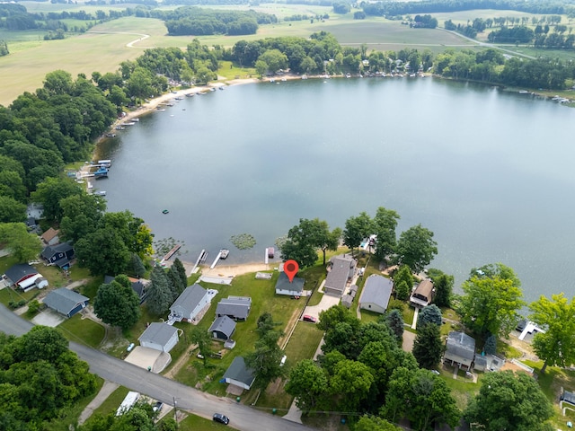 17295 Stevens Forest Lake St, Cassopolis, MI 49031 - aerial overview of property's location with a large body of water and nearby suburban area