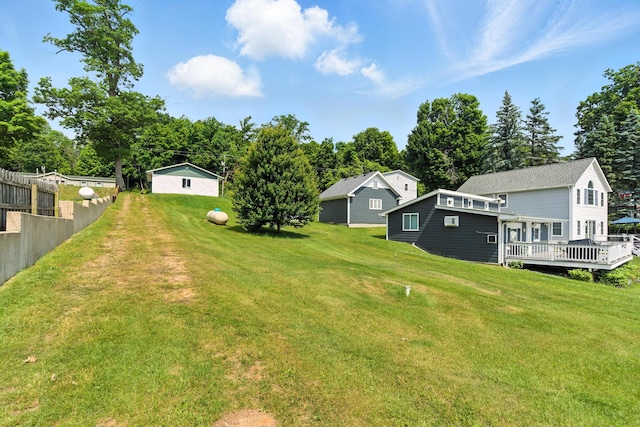 17295 Stevens Forest Lake St, Cassopolis, MI 49031 - view of yard featuring a wooden deck