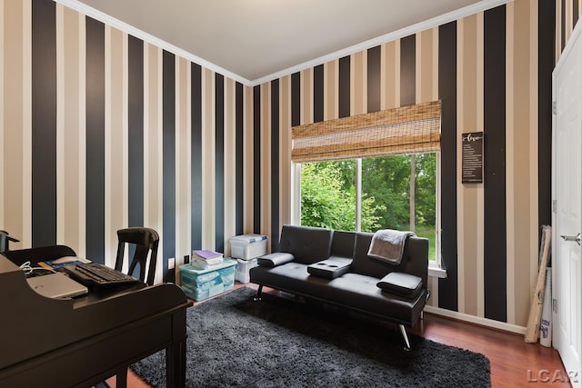 3054 Windmill Dr, Adrian, MI 49221 - office featuring crown molding and wood finished floors