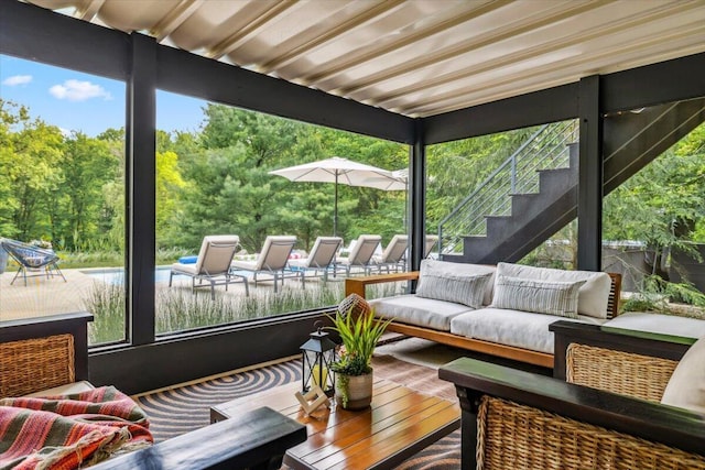 16128 Walnut Ct, Three Oaks, MI 49128 - sunroom / solarium with an outdoor living space and plenty of natural light
