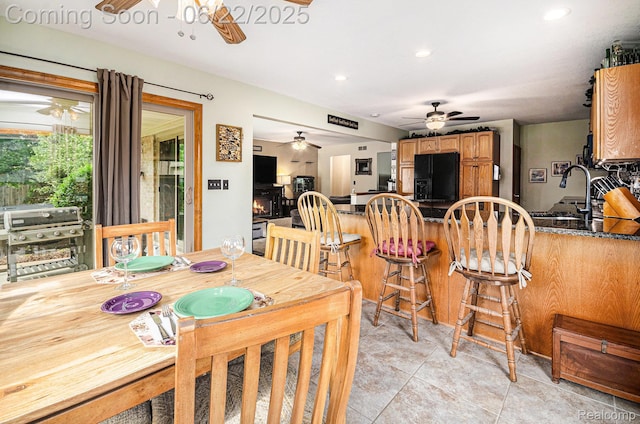 9300 Clippert St, Taylor, MI 48180 - dining space with ceiling fan and recessed lighting