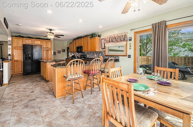 9300 Clippert St, Taylor, MI 48180 - dining space with ceiling fan and recessed lighting