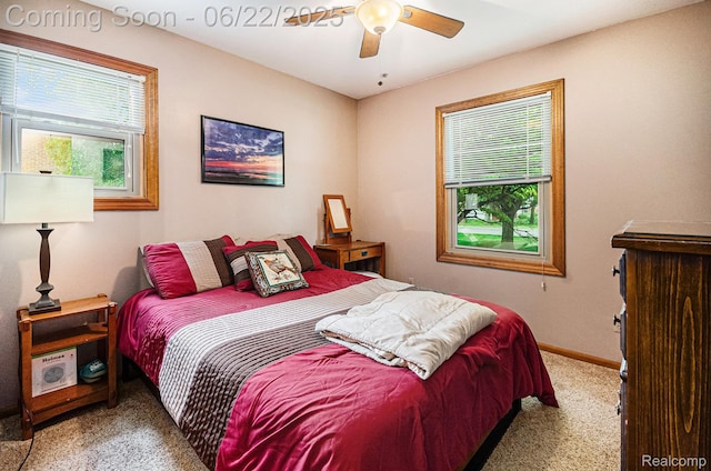 9300 Clippert St, Taylor, MI 48180 - bedroom with light colored carpet and a ceiling fan