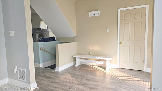 2520 Seyburn St, Detroit, MI 48214 - foyer entrance with wood finished floors and baseboards