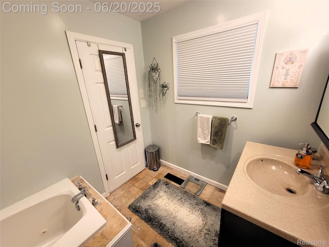 11329 E Shore Dr, Whitmore Lake, MI 48189 - full bath with a tub with jets and vanity