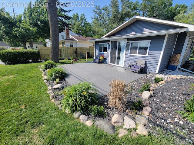 11329 E Shore Dr, Whitmore Lake, MI 48189 - view of front of property with a deck