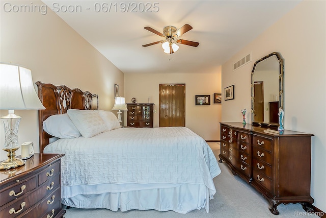 24320 Simmons Dr, Novi, MI 48374 - carpeted bedroom with ceiling fan and a closet