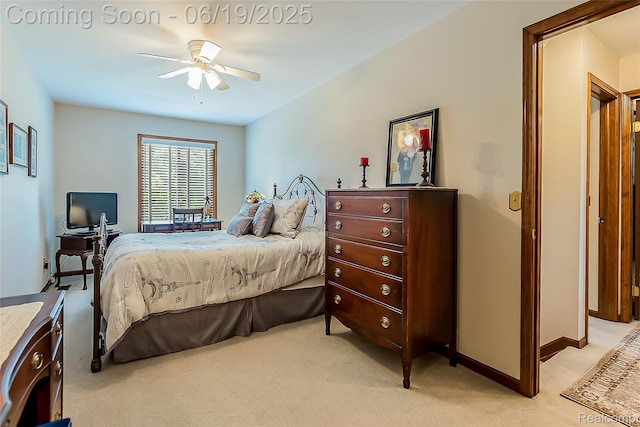 24320 Simmons Dr, Novi, MI 48374 - bedroom featuring light colored carpet and a ceiling fan