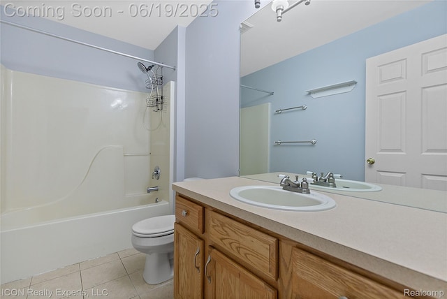 17922 Wingate Dr, Macomb, MI 48042 - bathroom with tile patterned floors, vanity, and shower / washtub combination