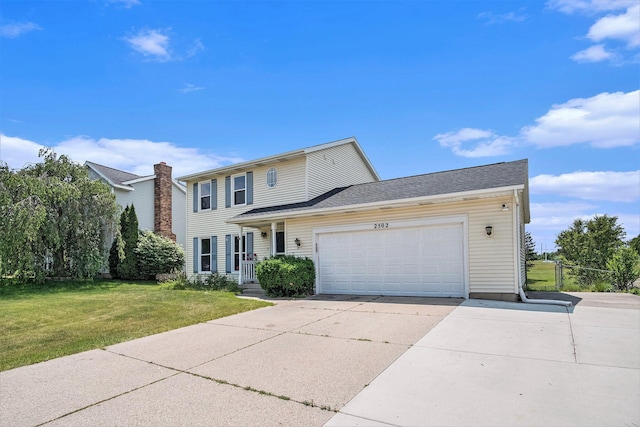 2502 Thorn Creek St SE, Kentwood, MI 49508 - view of front facade featuring a front lawn, an attached garage, and driveway