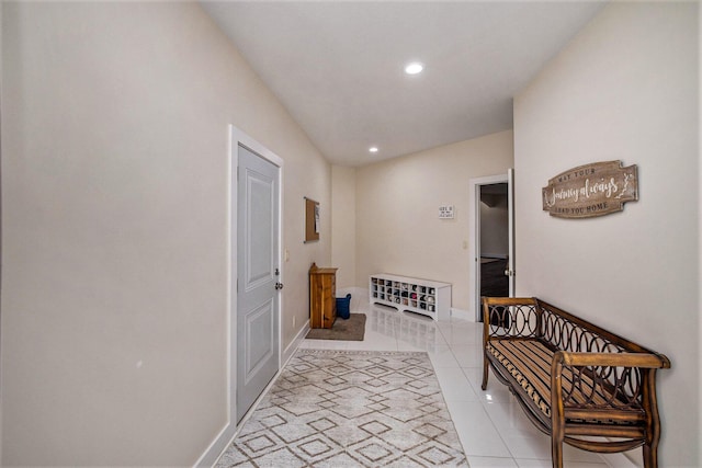 68363 Calvin Center Rd, Cassopolis, MI 49031 - corridor with recessed lighting and light tile patterned floors