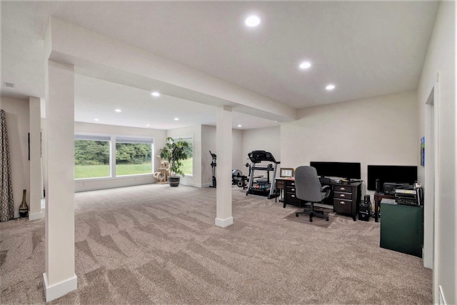 68363 Calvin Center Rd, Cassopolis, MI 49031 - carpeted office space with recessed lighting