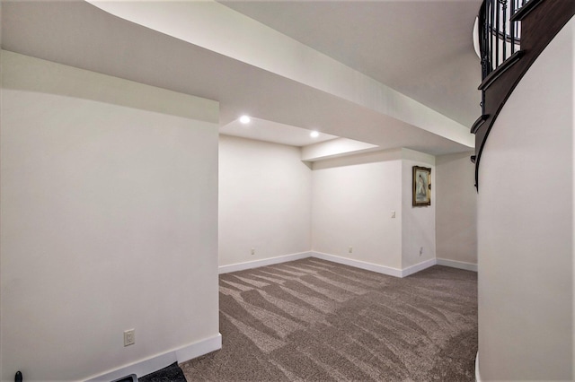 68363 Calvin Center Rd, Cassopolis, MI 49031 - finished basement featuring carpet flooring and recessed lighting