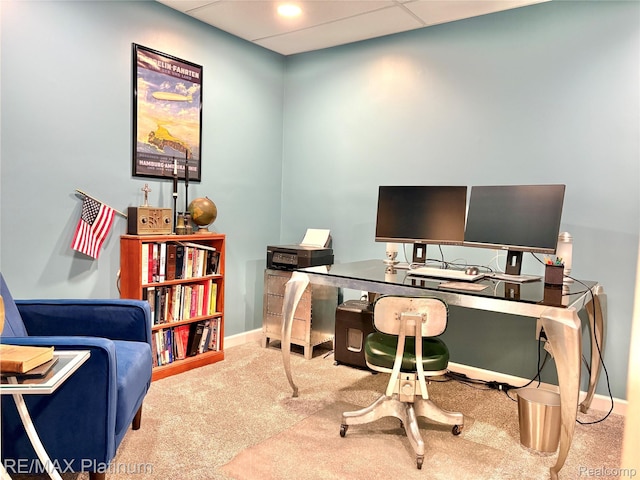 5089 Northfield Dr, Howell, MI 48843 - home office featuring carpet floors and baseboards