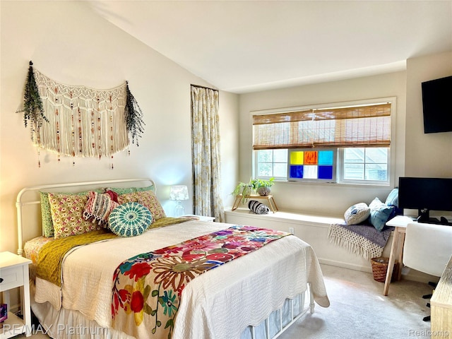 5089 Northfield Dr, Howell, MI 48843 - bedroom with carpet flooring and vaulted ceiling