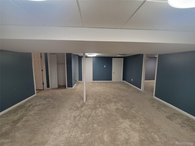 3136 Alden Dr, Sterling Heights, MI 48310 - finished basement featuring carpet and baseboards