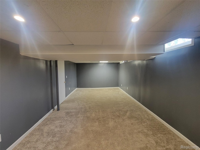 3136 Alden Dr, Sterling Heights, MI 48310 - below grade area with carpet floors and recessed lighting