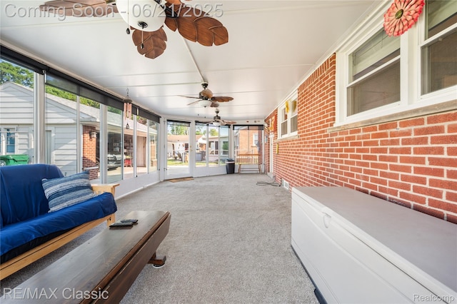 6622 Schaller St, Garden City, MI 48135 - sunroom / solarium featuring a ceiling fan and healthy amount of natural light