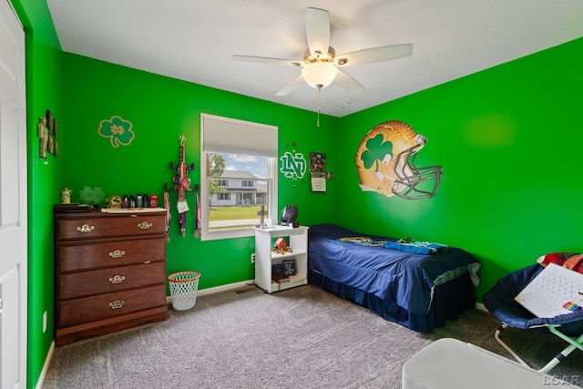 3564 Sapphire Dr, Adrian, MI 49221 - carpeted bedroom with ceiling fan