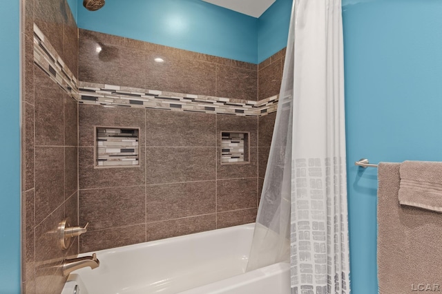 3564 Sapphire Dr, Adrian, MI 49221 - bathroom with shower / tub combo with curtain