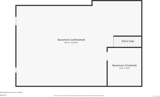 3564 Sapphire Dr, Adrian, MI 49221 - view of property floor plan