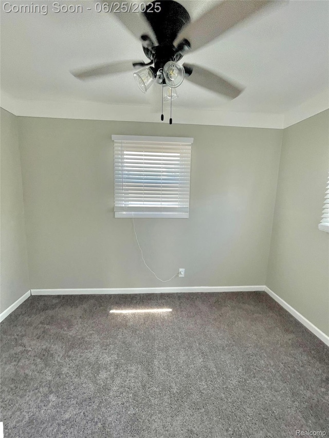 10351 Kramer, Detroit, MI 48204 - carpeted spare room featuring ceiling fan and baseboards