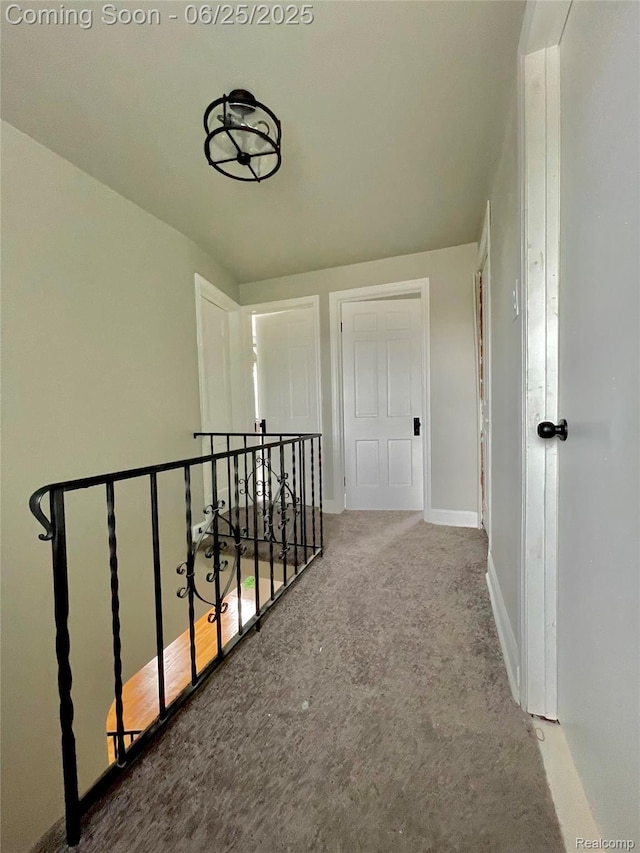 10351 Kramer, Detroit, MI 48204 - hallway featuring an upstairs landing and carpet flooring