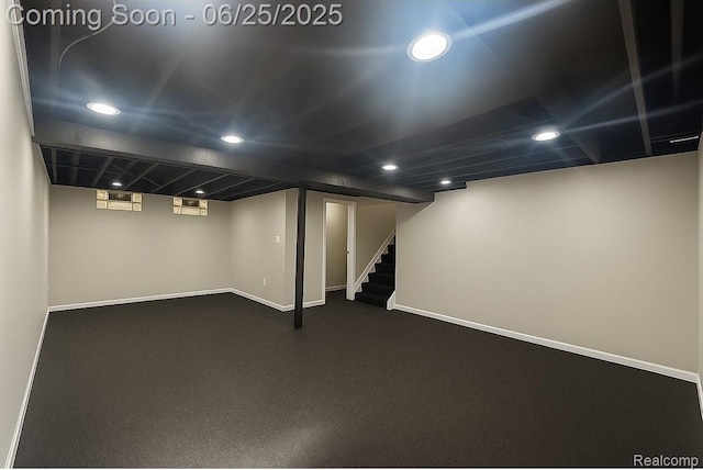 10351 Kramer, Detroit, MI 48204 - finished below grade area with stairs and recessed lighting