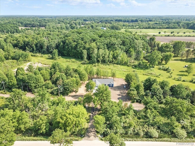 9711 Crawford, Columbus, MI 48063 - aerial overview of property's location featuring a heavily wooded area