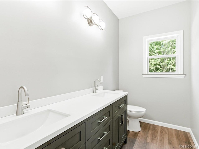 9711 Crawford, Columbus, MI 48063 - bathroom featuring wood finished floors and double vanity