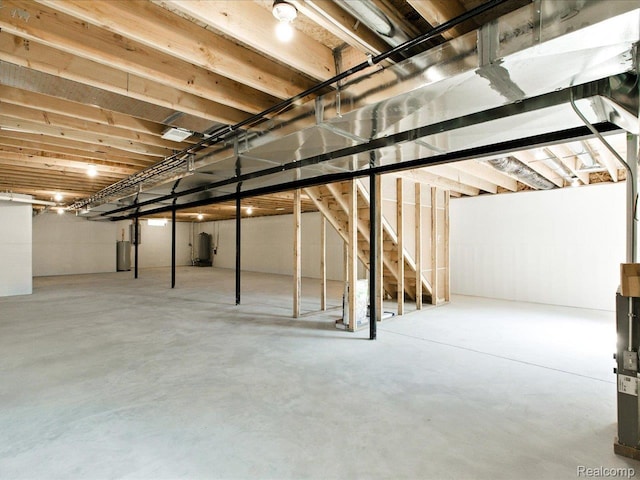 9711 Crawford, Columbus, MI 48063 - unfinished basement featuring water heater