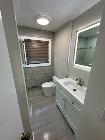 3550 Burns St, Inkster, MI 48141 - bathroom with a shower stall and vanity