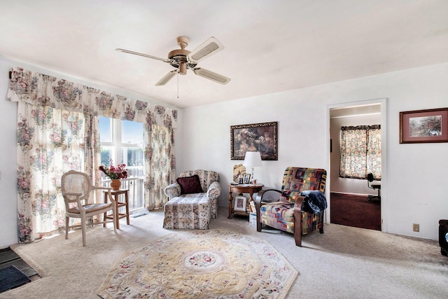 1538 Sheridan Ave, Niles, MI 49120 - sitting room featuring carpet floors and ceiling fan