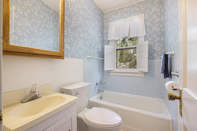 1507 Annie Ave NW, Grand Rapids, MI 49504 - bathroom with vanity and wallpapered walls