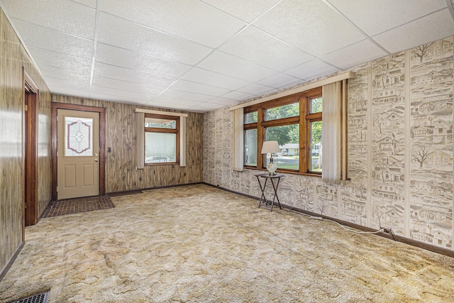 1507 Annie Ave NW, Grand Rapids, MI 49504 - foyer entrance with a paneled ceiling, plenty of natural light, and carpet