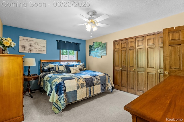 13256 Pine Valley Dr, Clio, MI 48420 - carpeted bedroom featuring a ceiling fan and a closet